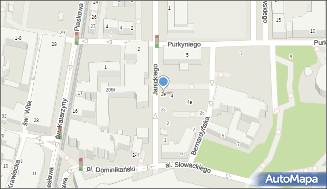 Wrocław, Janickiego Klemensa, 2e, mapa Wrocławia