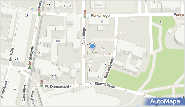 Wrocław, Janickiego Klemensa, 2f, mapa Wrocławia