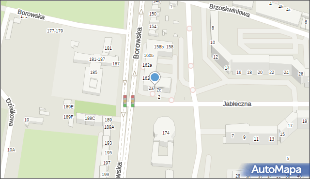 Wrocław, Jabłeczna, 2b, mapa Wrocławia