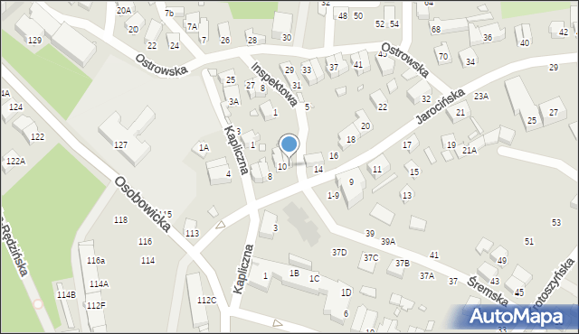 Wrocław, Jarocińska, 12, mapa Wrocławia