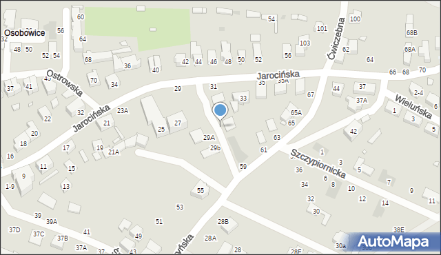 Wrocław, Jarocińska, 31A, mapa Wrocławia
