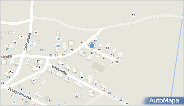 Wrocław, Jarocińska, 41, mapa Wrocławia