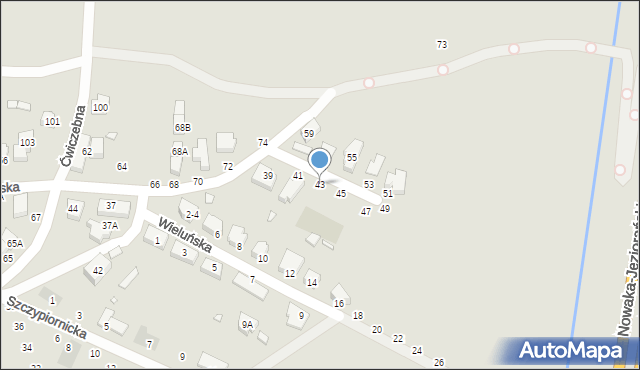 Wrocław, Jarocińska, 43, mapa Wrocławia