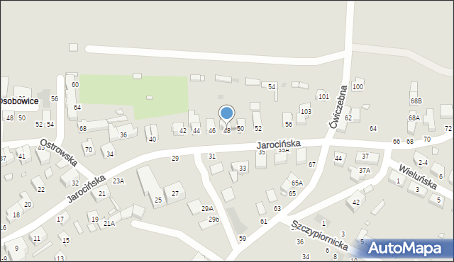 Wrocław, Jarocińska, 48, mapa Wrocławia