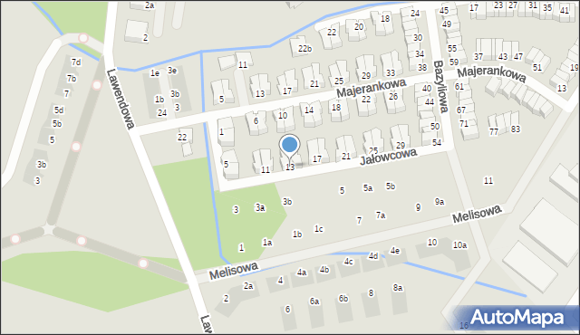 Wrocław, Jałowcowa, 13, mapa Wrocławia