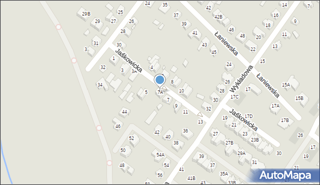 Wrocław, Jaśkowicka, 7A, mapa Wrocławia