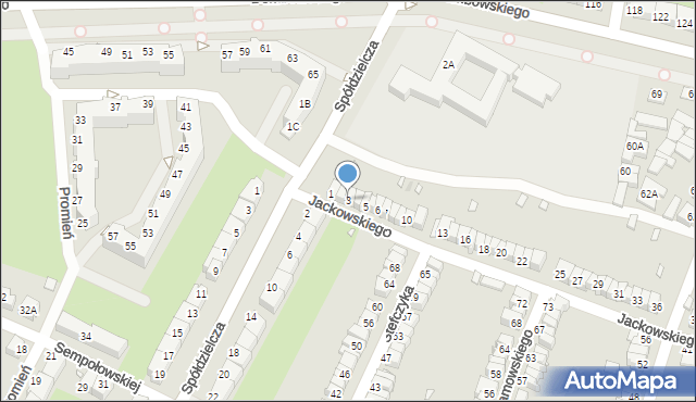 Wrocław, Jackowskiego Maksymiliana, 3, mapa Wrocławia