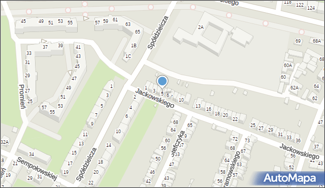 Wrocław, Jackowskiego Maksymiliana, 5, mapa Wrocławia