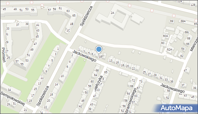 Wrocław, Jackowskiego Maksymiliana, 9, mapa Wrocławia