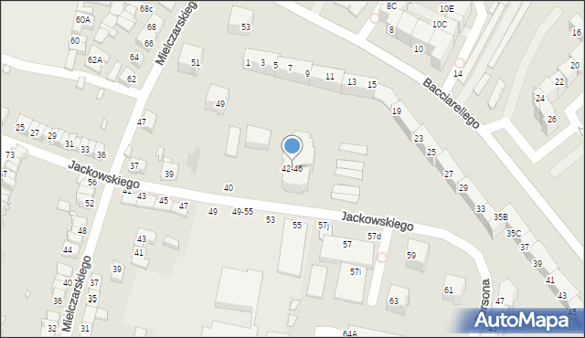 Wrocław, Jackowskiego Maksymiliana, 42-46, mapa Wrocławia