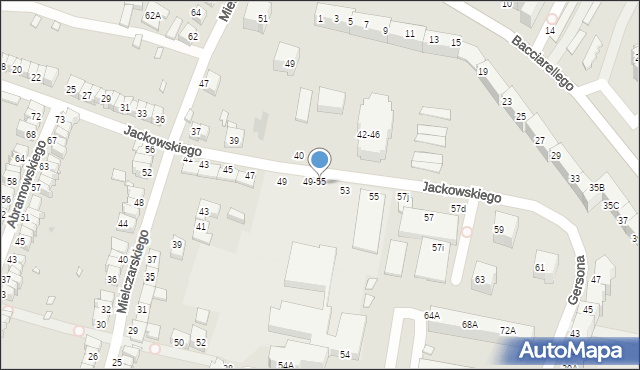 Wrocław, Jackowskiego Maksymiliana, 49A-55B, mapa Wrocławia
