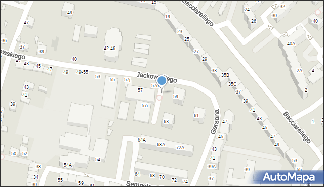 Wrocław, Jackowskiego Maksymiliana, 54, mapa Wrocławia