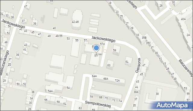 Wrocław, Jackowskiego Maksymiliana, 57i, mapa Wrocławia