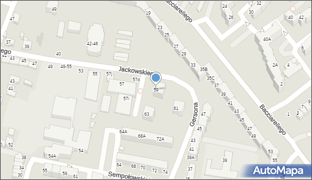 Wrocław, Jackowskiego Maksymiliana, 59, mapa Wrocławia