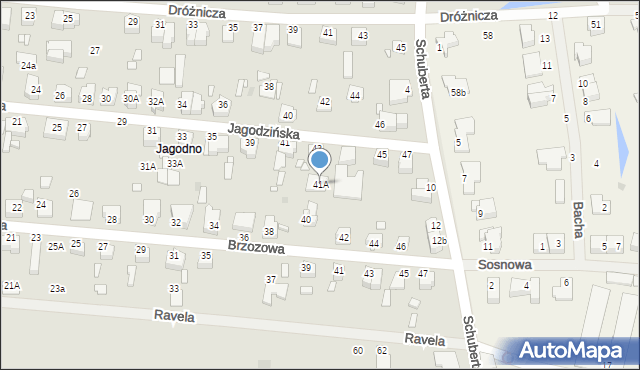 Wrocław, Jagodzińska, 41A, mapa Wrocławia