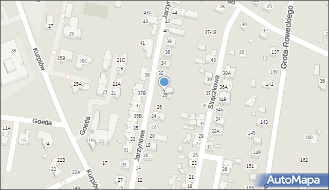 Wrocław, Jarzynowa, 28, mapa Wrocławia