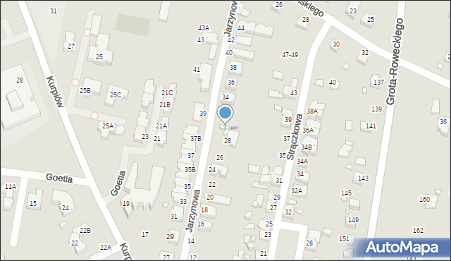 Wrocław, Jarzynowa, 30, mapa Wrocławia