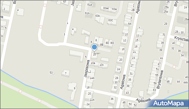 Wrocław, Jaspisowa, 10, mapa Wrocławia