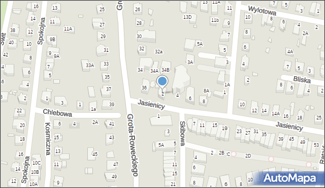 Wrocław, Jasienicy Pawła, 2, mapa Wrocławia