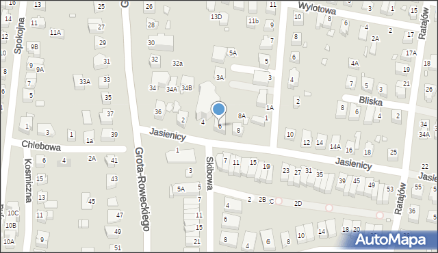 Wrocław, Jasienicy Pawła, 6, mapa Wrocławia