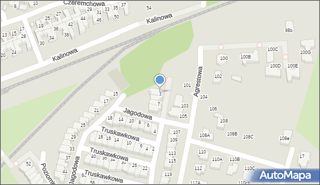 Wrocław, Jagodowa, 3, mapa Wrocławia