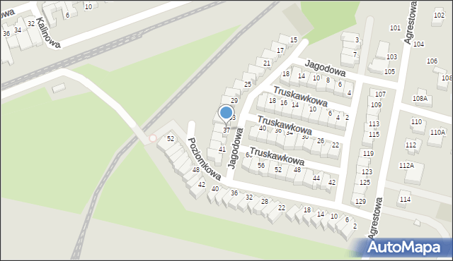 Wrocław, Jagodowa, 37, mapa Wrocławia