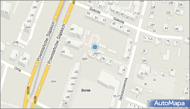Wrocław, Januszowicka, 27D, mapa Wrocławia