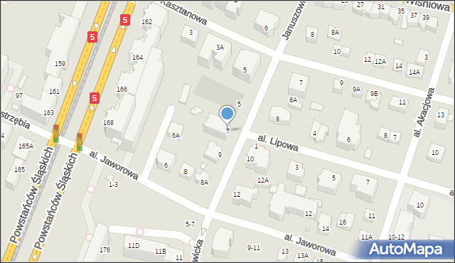 Wrocław, Januszowicka, 7, mapa Wrocławia