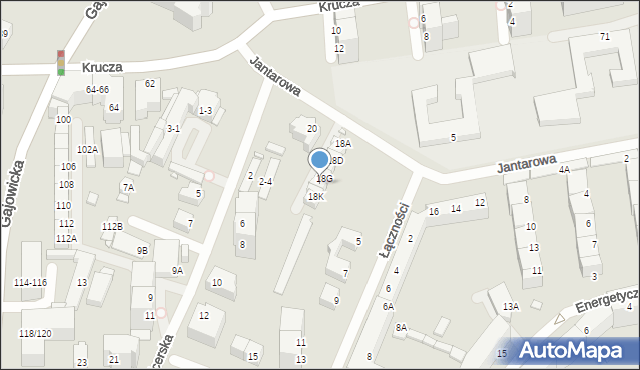 Wrocław, Jantarowa, 18H, mapa Wrocławia