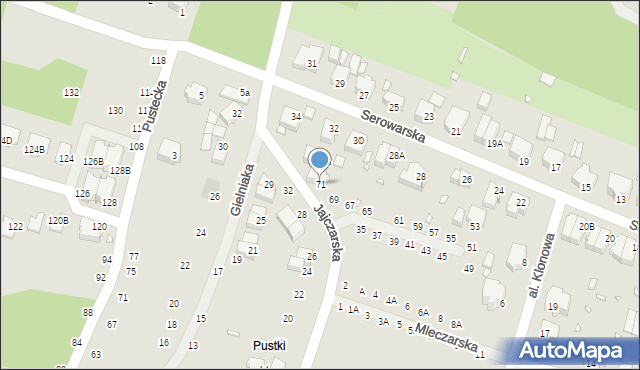 Wrocław, Jajczarska, 71, mapa Wrocławia