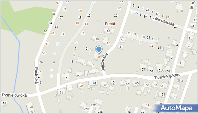 Wrocław, Jajczarska, 8, mapa Wrocławia