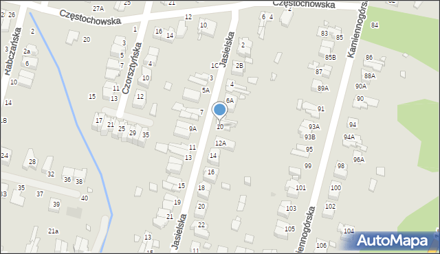 Wrocław, Jasielska, 10, mapa Wrocławia