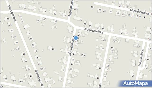 Wrocław, Jagniątkowska, 21, mapa Wrocławia