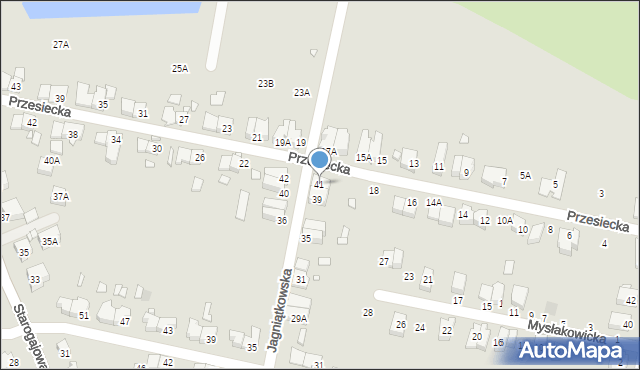 Wrocław, Jagniątkowska, 41, mapa Wrocławia