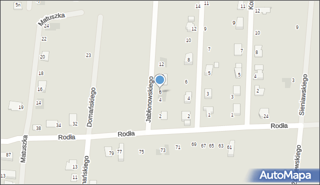 Wrocław, Jabłonowskiego Stanisława Jana, 6, mapa Wrocławia