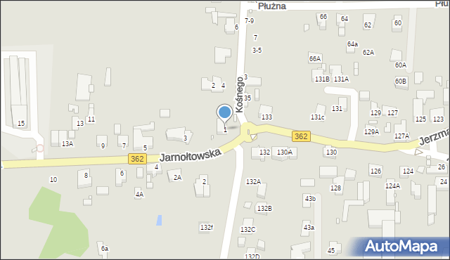 Wrocław, Jarnołtowska, 1, mapa Wrocławia