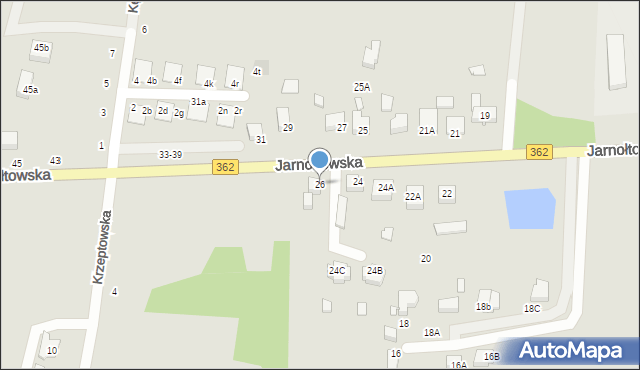 Wrocław, Jarnołtowska, 26, mapa Wrocławia