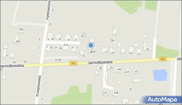 Wrocław, Jarnołtowska, 29, mapa Wrocławia