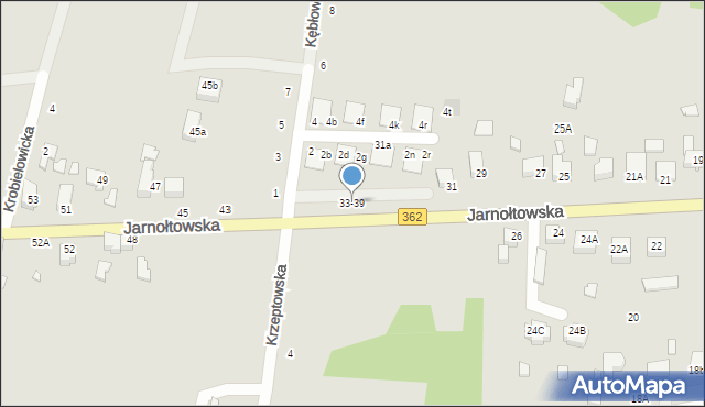 Wrocław, Jarnołtowska, 33-39, mapa Wrocławia