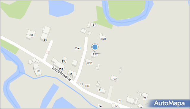 Wrocław, Jarnołtowska, 83C, mapa Wrocławia