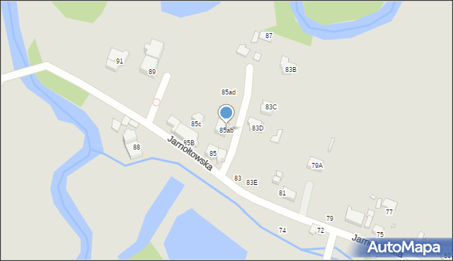 Wrocław, Jarnołtowska, 85ab, mapa Wrocławia