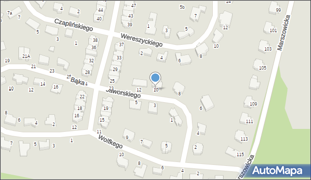 Wrocław, Jaworskiego Iwo, 10, mapa Wrocławia