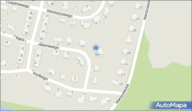 Wrocław, Jaworskiego Iwo, 6, mapa Wrocławia