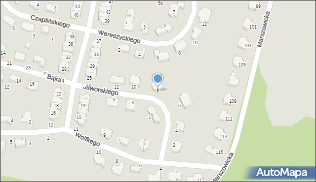 Wrocław, Jaworskiego Iwo, 8, mapa Wrocławia