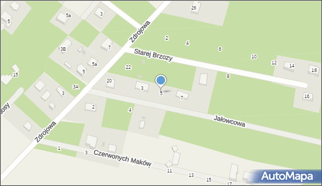 Wycinki Osowskie, Jałowcowa, 5, mapa Wycinki Osowskie