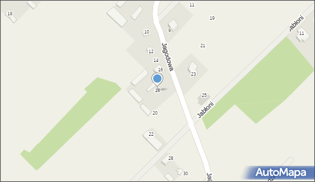 Wymysły, Jagodowa, 18, mapa Wymysły