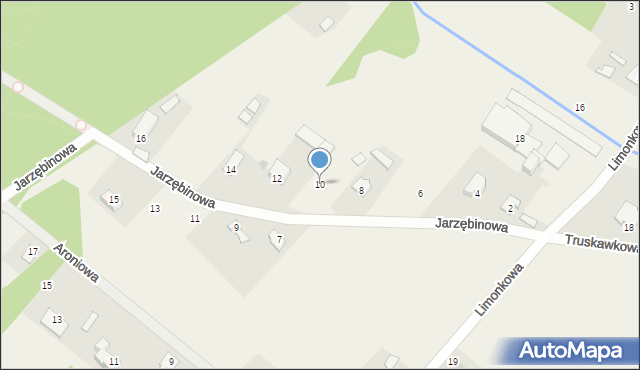 Wymysły, Jarzębinowa, 10, mapa Wymysły