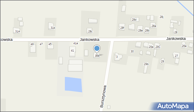 Wysocko Małe, Jankowska, 30b, mapa Wysocko Małe