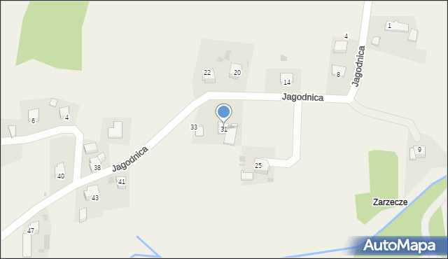 Wysoka, Jagodnica, 31, mapa Wysoka