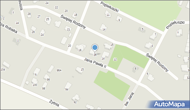 Wyszków, Jana Pawła II, 16, mapa Wyszków